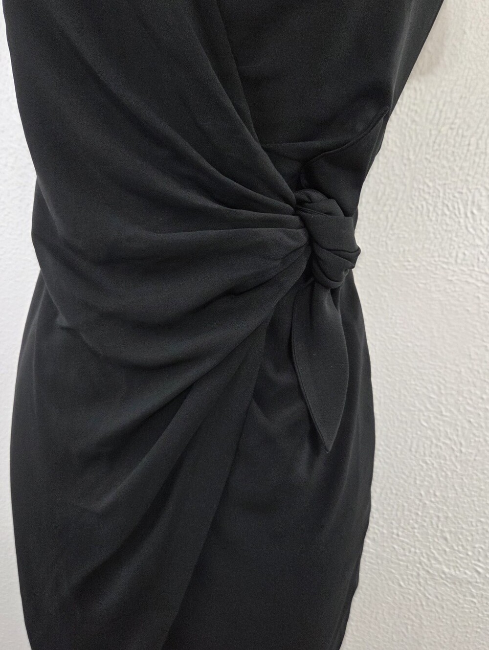 Vintage 90s Moschino Cruise Me Baby halter dress black mini LBD wrap women's US6 - Picture 5 of 10
